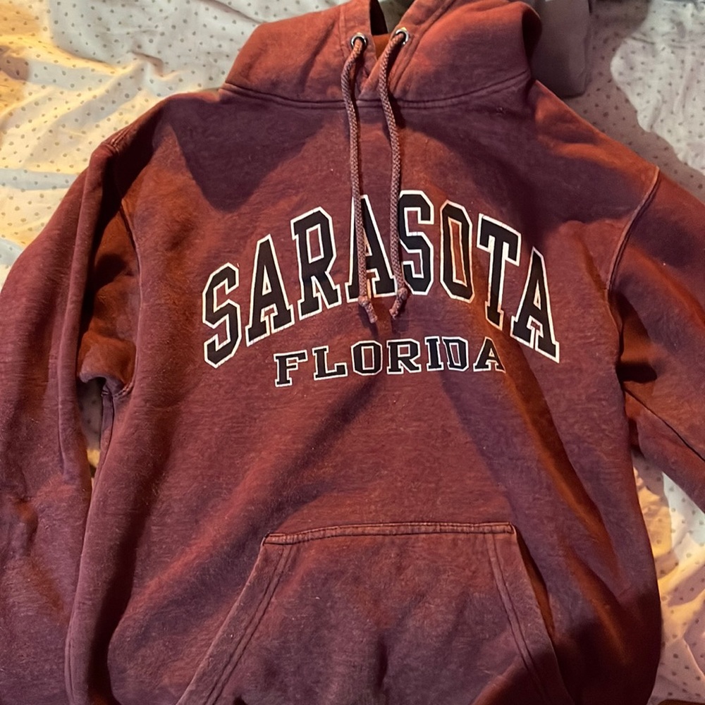 Sarasota Florida Sweatshirt, Size S, Color Burgundy from the brand Pacific & Co
